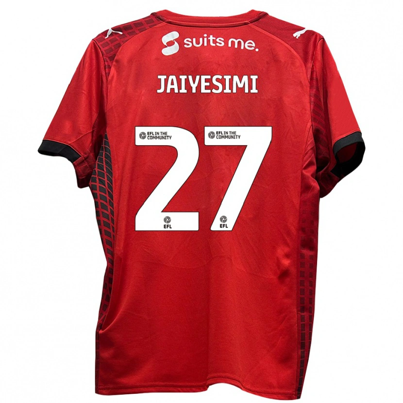 Danxen Niño Camiseta Diallang Jaiyesimi #27 Rojo Negro 1ª Equipación 2025/26 La Camisa México