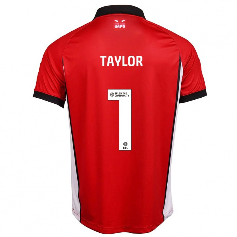 Danxen Niño Camiseta Jaden Taylor #1 Rojo Blanco 1ª Equipación 2025/26 La Camisa México