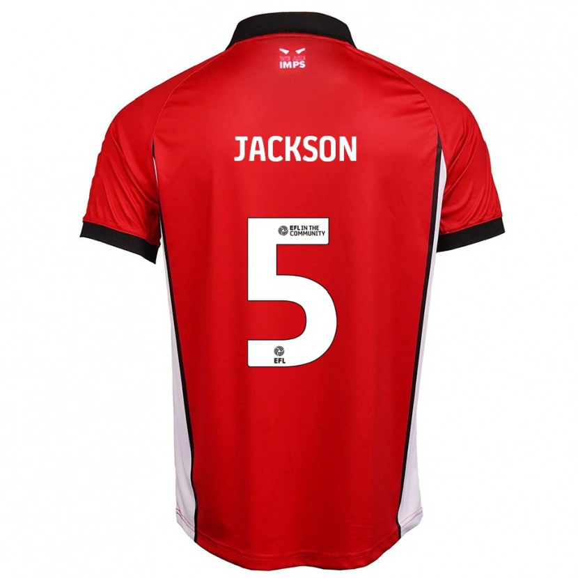 Danxen Niño Camiseta Adam Jackson #5 Rojo Blanco 1ª Equipación 2025/26 La Camisa México