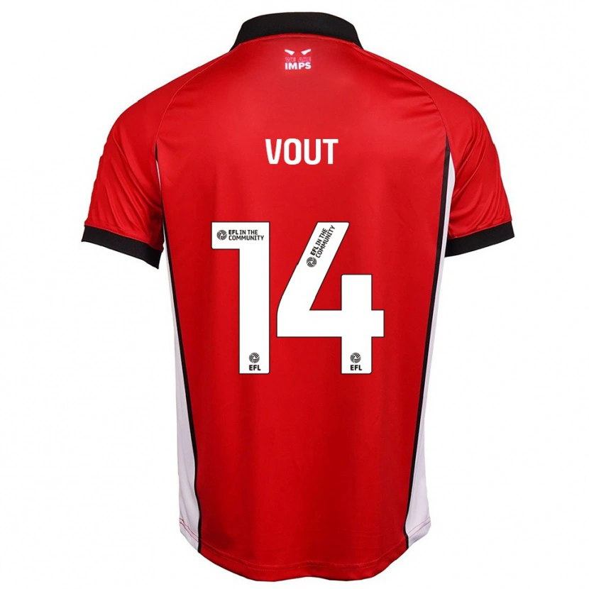 Danxen Niño Camiseta Leo Vout #14 Rojo Blanco 1ª Equipación 2025/26 La Camisa México