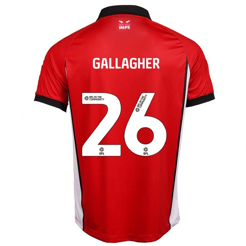 Danxen Niño Camiseta Oisín Gallagher #26 Rojo Blanco 1ª Equipación 2025/26 La Camisa México