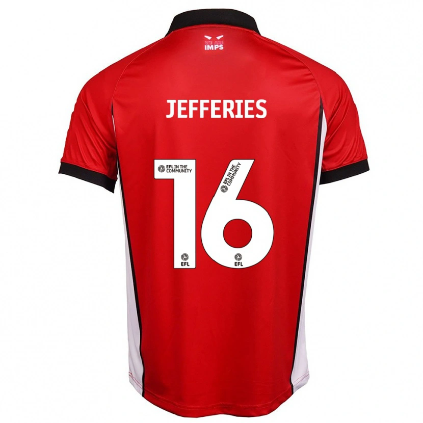 Danxen Niño Camiseta Dom Jefferies #16 Rojo Blanco 1ª Equipación 2025/26 La Camisa México