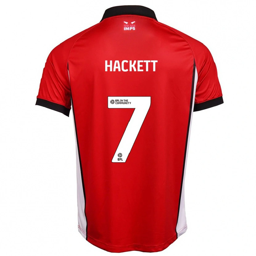 Danxen Niño Camiseta Reeco Hackett #7 Rojo Blanco 1ª Equipación 2025/26 La Camisa México