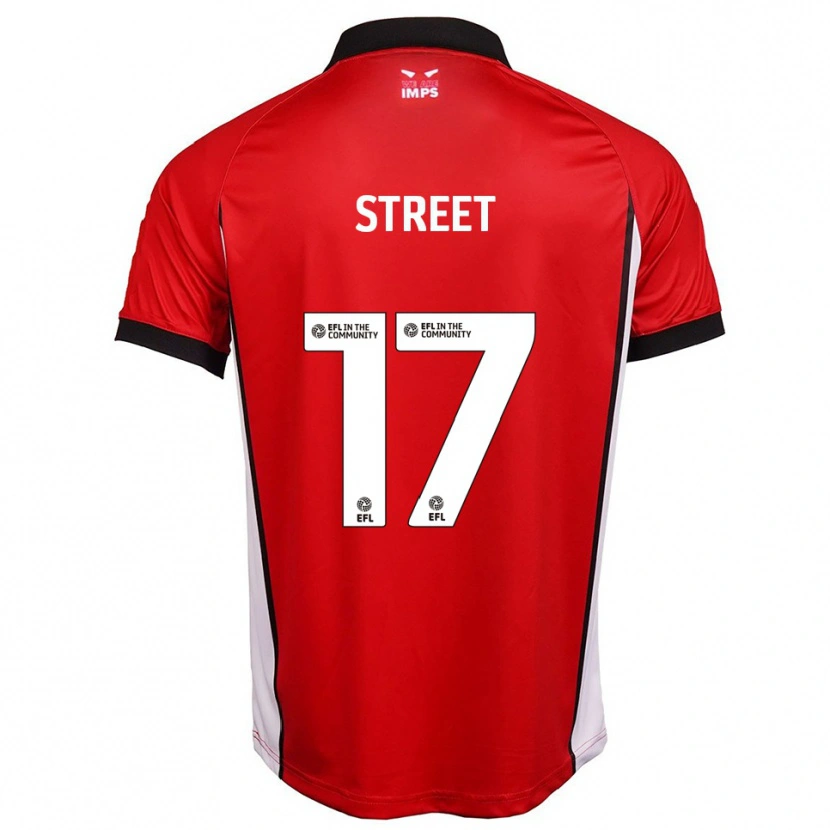 Danxen Niño Camiseta Robert Street #17 Rojo Blanco 1ª Equipación 2025/26 La Camisa México