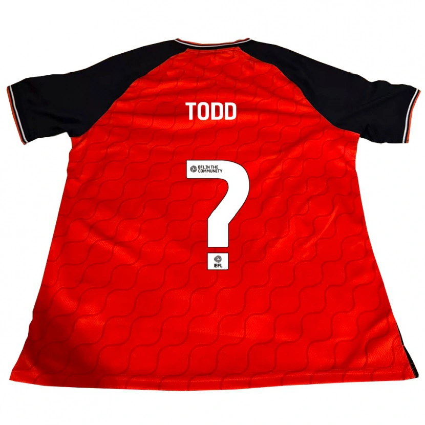 Danxen Niño Camiseta Carla Todd #0 Naranja Negro Blanco 1ª Equipación 2025/26 La Camisa México