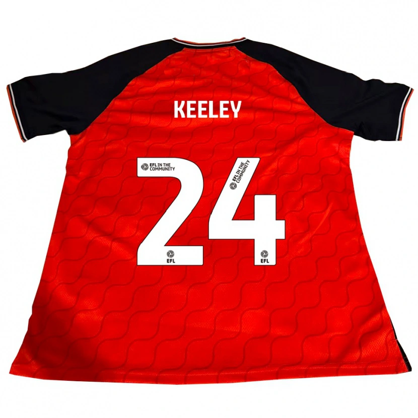 Danxen Niño Camiseta Josh Keeley #24 Naranja Negro Blanco 1ª Equipación 2025/26 La Camisa México