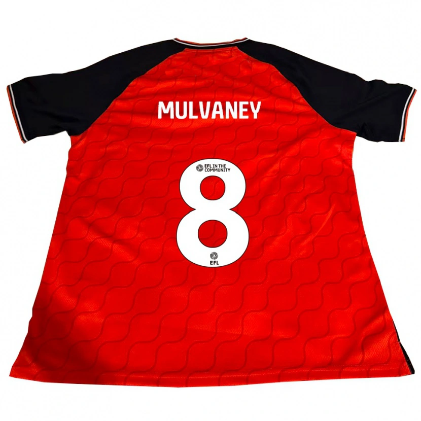 Danxen Niño Camiseta Elizabeth Mulvaney #8 Naranja Negro Blanco 1ª Equipación 2025/26 La Camisa México