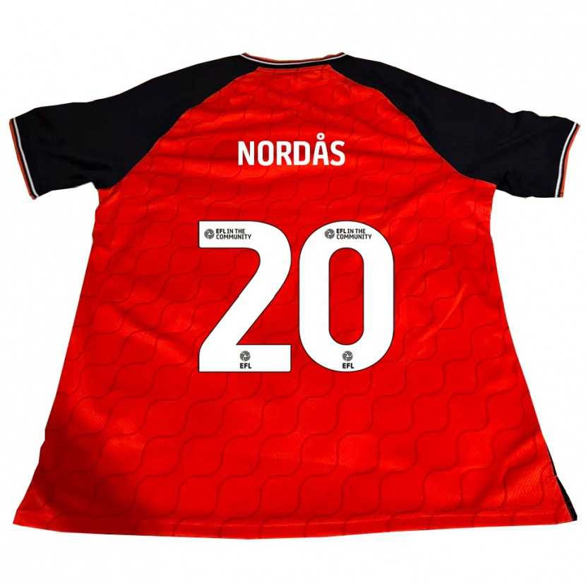 Danxen Niño Camiseta Lasse Nordås #20 Naranja Negro Blanco 1ª Equipación 2025/26 La Camisa México