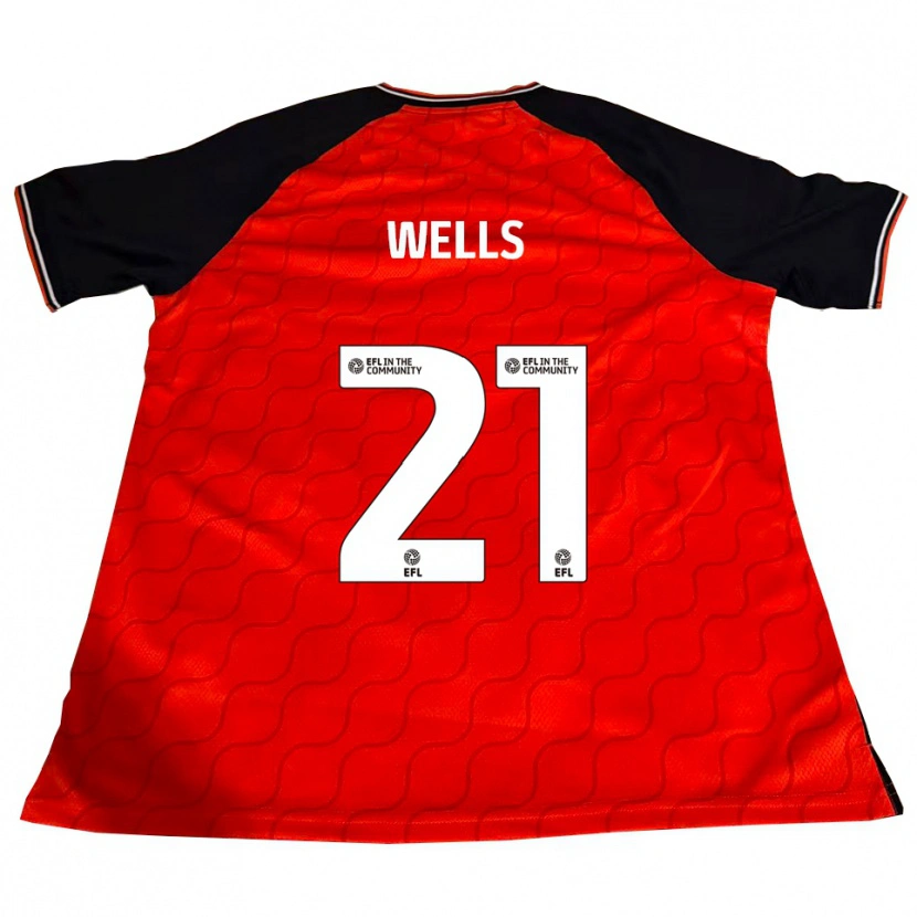 Danxen Niño Camiseta Nahki Wells #21 Naranja Negro Blanco 1ª Equipación 2025/26 La Camisa México