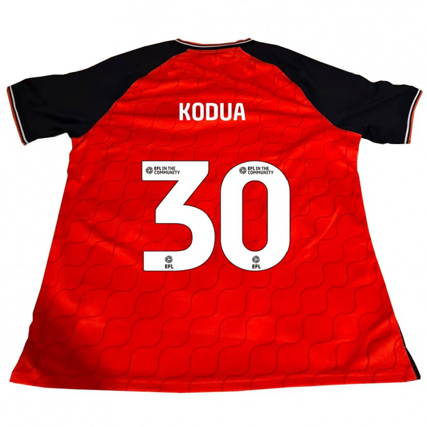Danxen Niño Camiseta Gideon Kodua #30 Naranja Negro Blanco 1ª Equipación 2025/26 La Camisa México