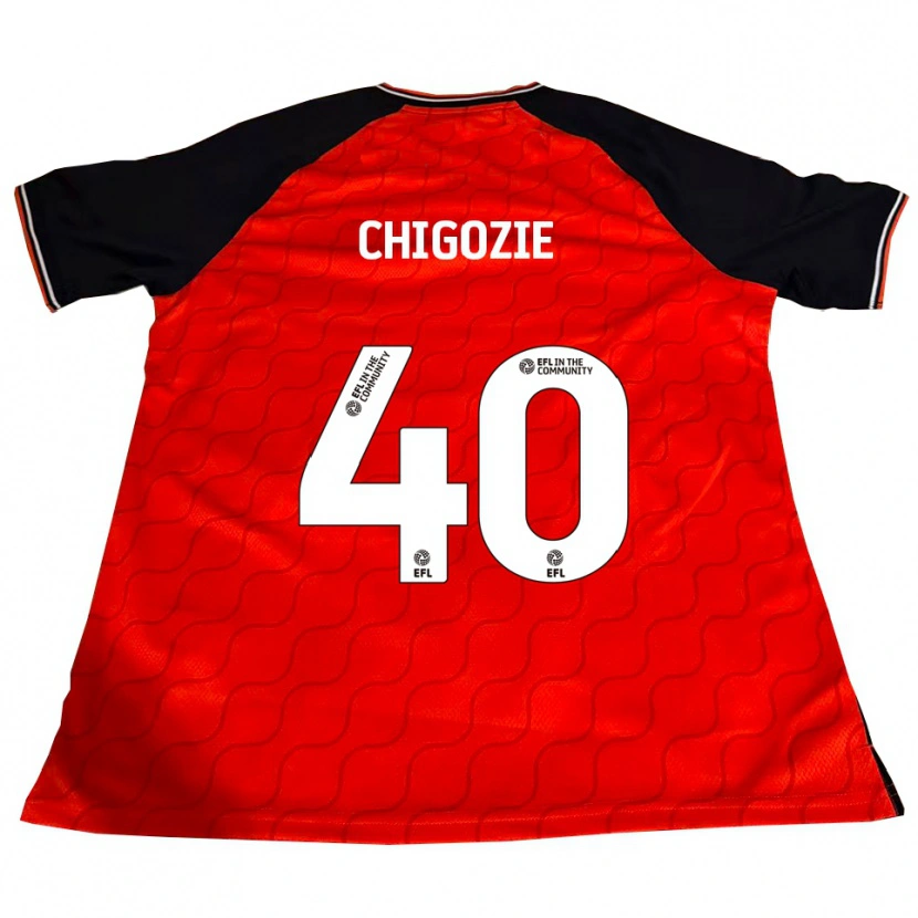 Danxen Niño Camiseta Christian Chigozie #40 Naranja Negro Blanco 1ª Equipación 2025/26 La Camisa México