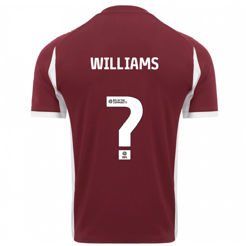 Danxen Niño Camiseta Gracie Williams #0 Borgoña Blanco 1ª Equipación 2025/26 La Camisa México
