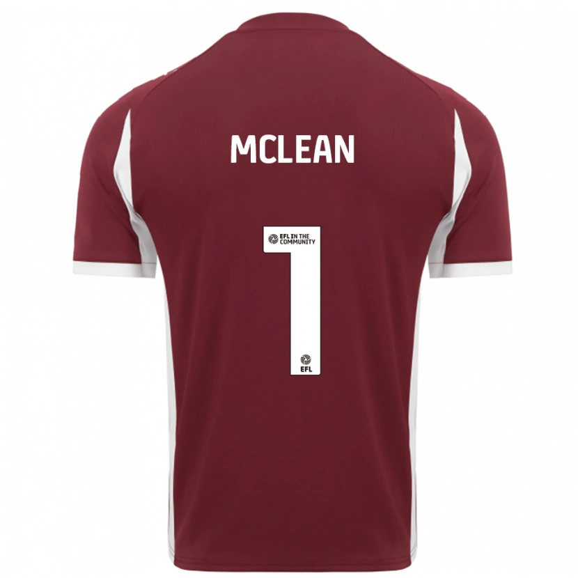 Danxen Niño Camiseta Katie Mclean #1 Borgoña Blanco 1ª Equipación 2025/26 La Camisa México