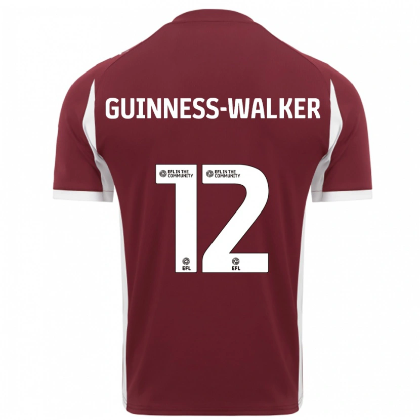 Danxen Niño Camiseta Nesta Guinness-Walker #12 Borgoña Blanco 1ª Equipación 2025/26 La Camisa México