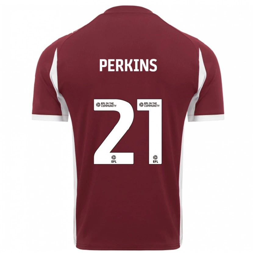 Danxen Niño Camiseta Jack Perkins #21 Borgoña Blanco 1ª Equipación 2025/26 La Camisa México