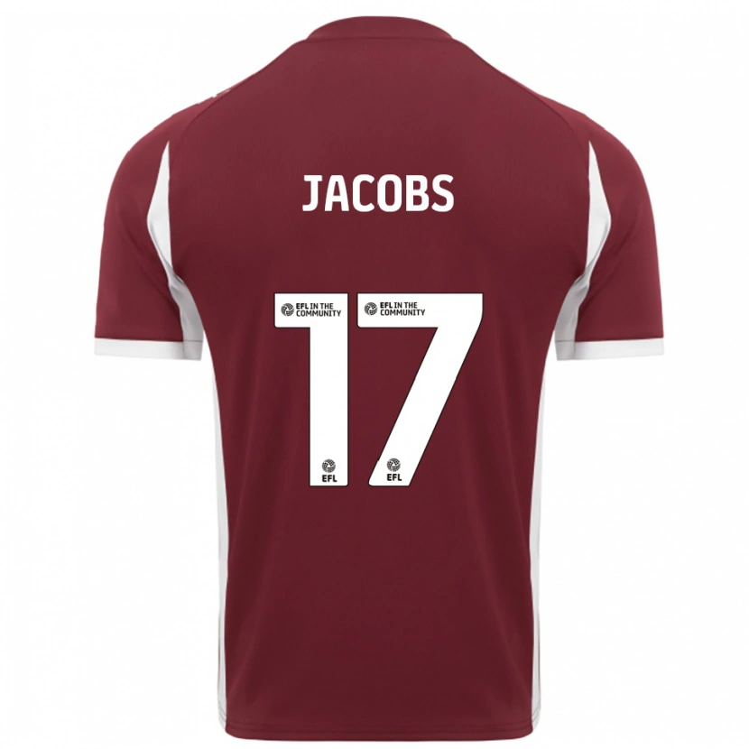 Danxen Niño Camiseta Michael Jacobs #17 Borgoña Blanco 1ª Equipación 2025/26 La Camisa México