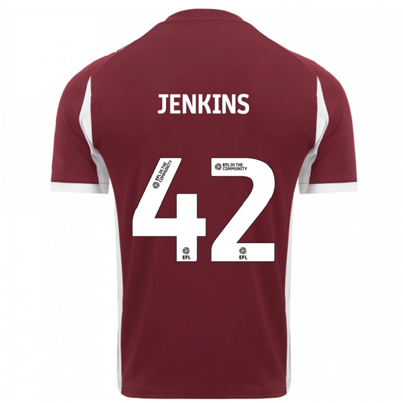 Danxen Niño Camiseta Leo Jenkins #42 Borgoña Blanco 1ª Equipación 2025/26 La Camisa México