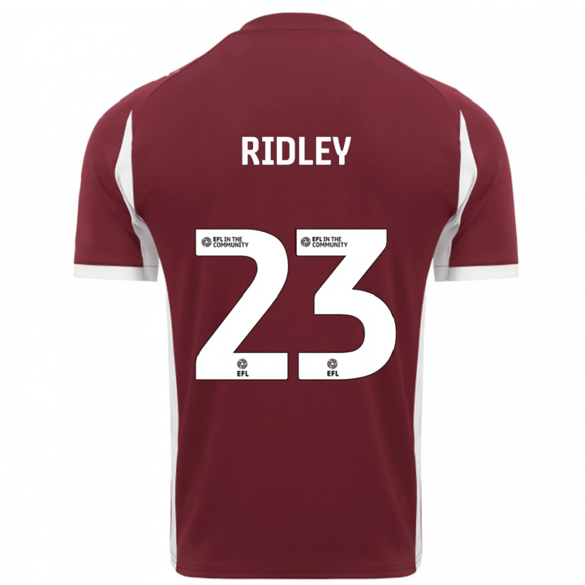 Danxen Niño Camiseta Paige Ridley #23 Borgoña Blanco 1ª Equipación 2025/26 La Camisa México