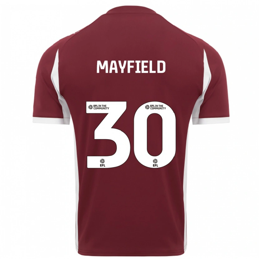 Danxen Niño Camiseta Holly Mayfield #30 Borgoña Blanco 1ª Equipación 2025/26 La Camisa México
