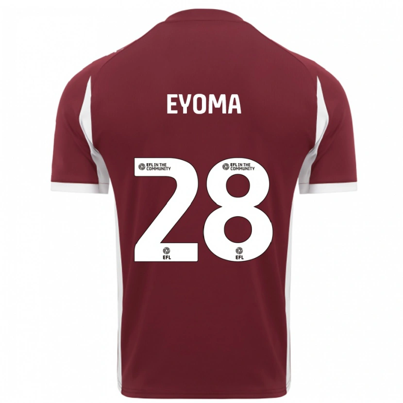 Danxen Niño Camiseta Timothy Eyoma #28 Borgoña Blanco 1ª Equipación 2025/26 La Camisa México