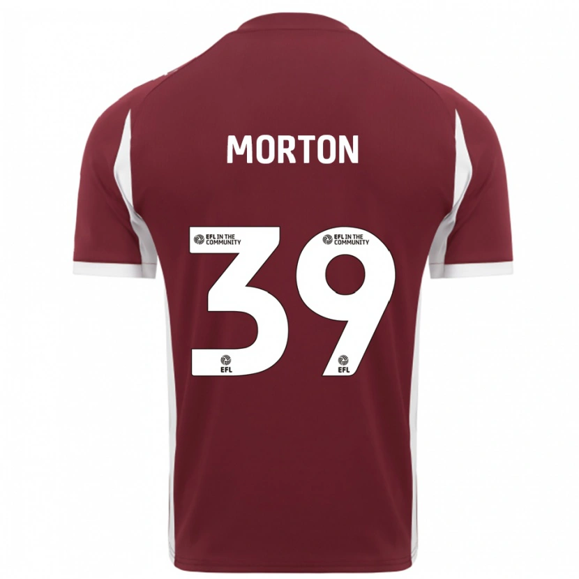 Danxen Niño Camiseta Callum Morton #39 Borgoña Blanco 1ª Equipación 2025/26 La Camisa México