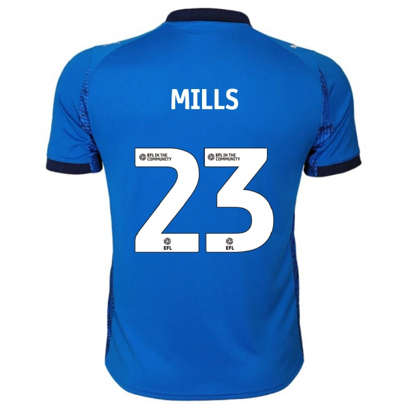 Danxen Niño Camiseta Harley Mills #23 Azul Blanco 1ª Equipación 2025/26 La Camisa México