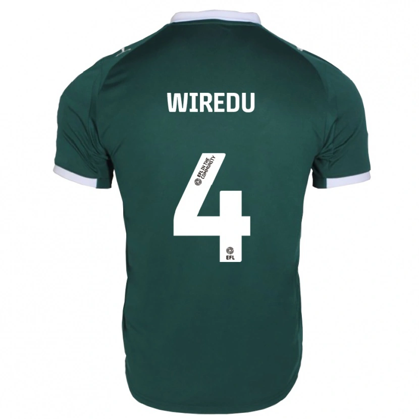 Danxen Niño Camiseta Brendan Wiredu #4 Verde Blanco 1ª Equipación 2025/26 La Camisa México