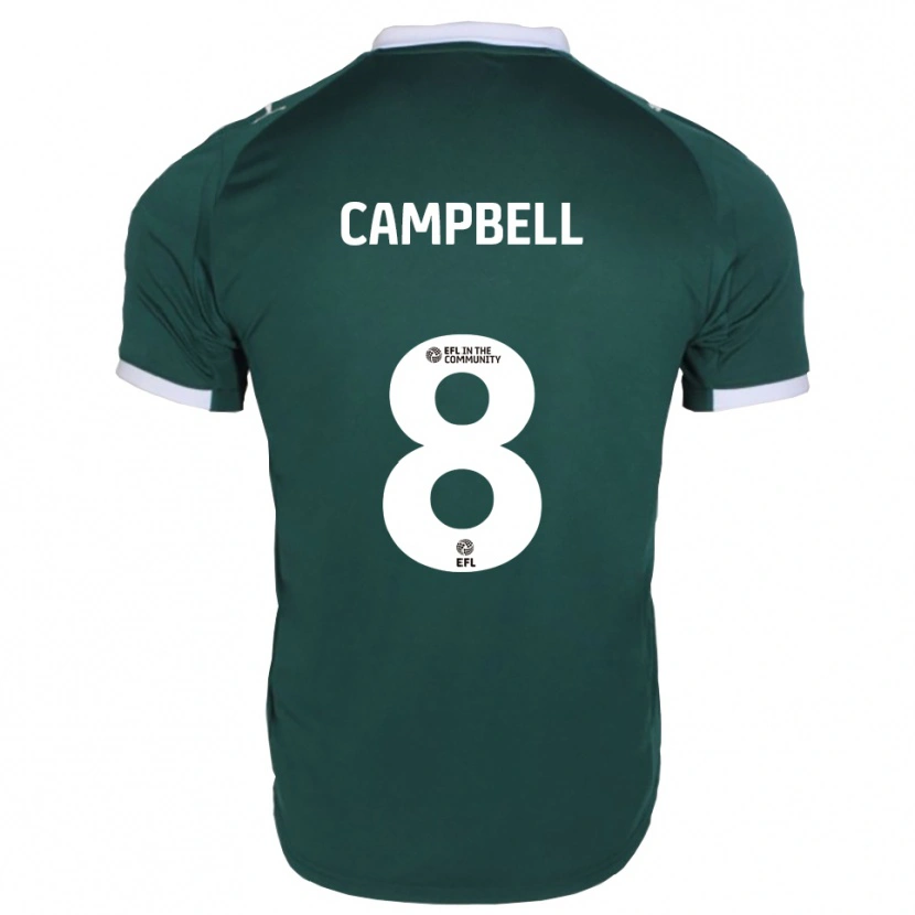 Danxen Niño Camiseta Sebastian Campbell #8 Verde Blanco 1ª Equipación 2025/26 La Camisa México