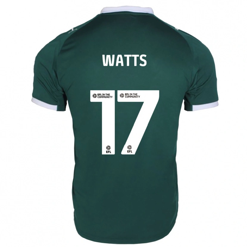 Danxen Niño Camiseta Caleb Watts #17 Verde Blanco 1ª Equipación 2025/26 La Camisa México
