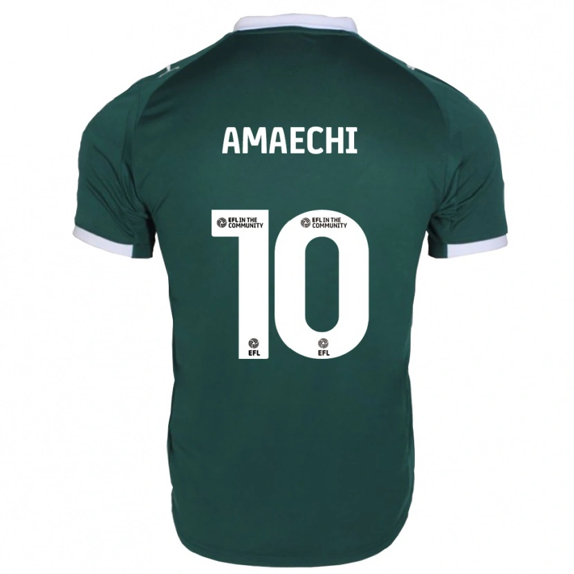 Danxen Niño Camiseta Xavier Amaechi #10 Verde Blanco 1ª Equipación 2025/26 La Camisa México