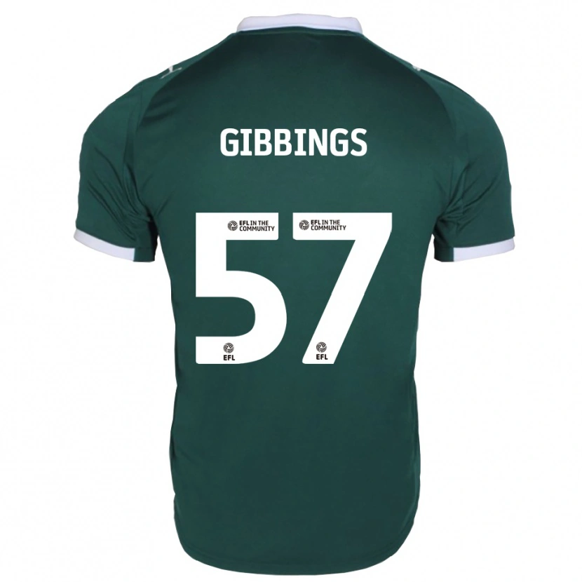 Danxen Niño Camiseta Cole Gibbings #57 Verde Blanco 1ª Equipación 2025/26 La Camisa México