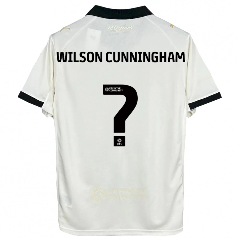 Danxen Niño Camiseta Ava Wilson Cunningham #0 Blanco Hueso Negro 1ª Equipación 2025/26 La Camisa México