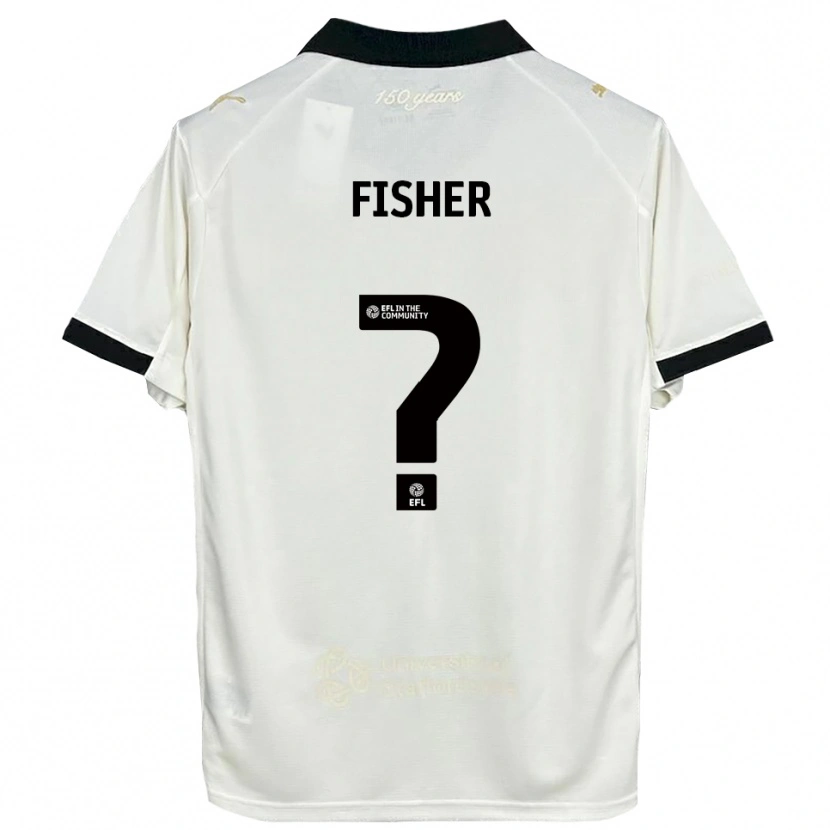 Danxen Niño Camiseta Elijah Fisher #0 Blanco Hueso Negro 1ª Equipación 2025/26 La Camisa México