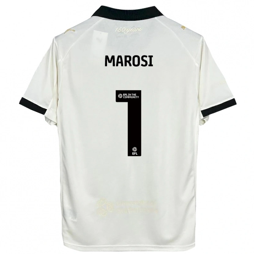 Danxen Niño Camiseta Marko Marosi #1 Blanco Hueso Negro 1ª Equipación 2025/26 La Camisa México