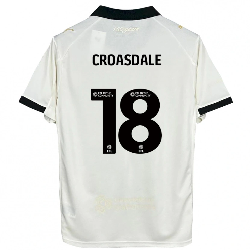 Danxen Niño Camiseta Ryan Croasdale #18 Blanco Hueso Negro 1ª Equipación 2025/26 La Camisa México