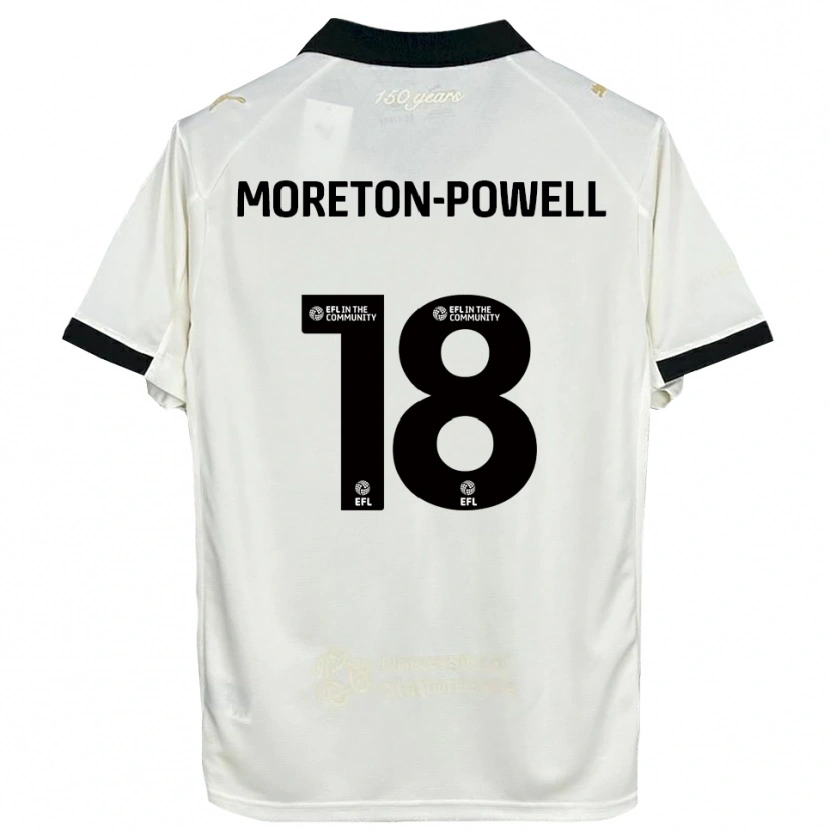 Danxen Niño Camiseta Erin Moreton-Powell #18 Blanco Hueso Negro 1ª Equipación 2025/26 La Camisa México