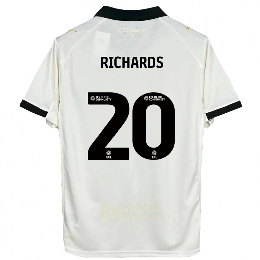 Danxen Niño Camiseta Rico Richards #20 Blanco Hueso Negro 1ª Equipación 2025/26 La Camisa México