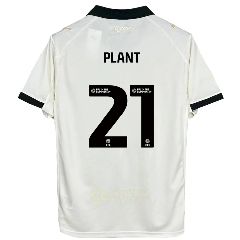 Danxen Niño Camiseta James Plant #21 Blanco Hueso Negro 1ª Equipación 2025/26 La Camisa México