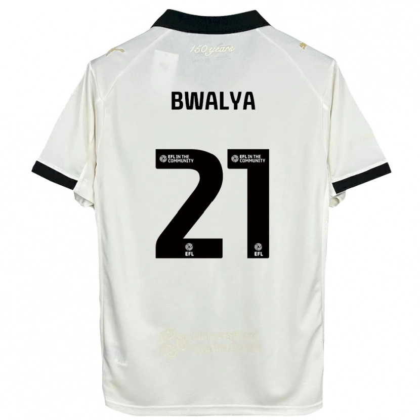 Danxen Niño Camiseta Sophie Bwalya #21 Blanco Hueso Negro 1ª Equipación 2025/26 La Camisa México