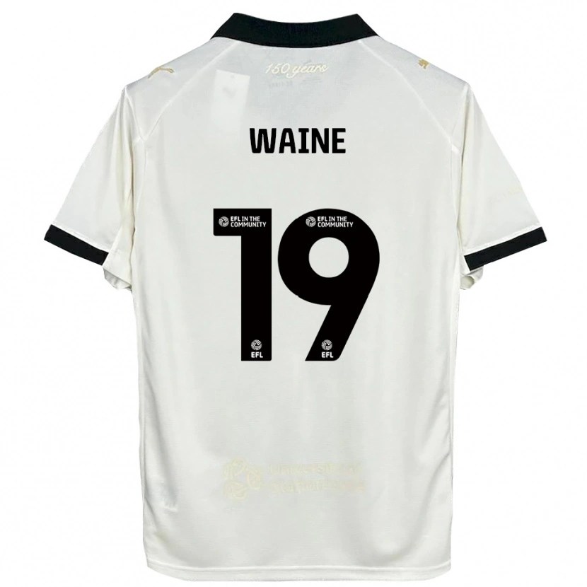 Danxen Niño Camiseta Ben Waine #19 Blanco Hueso Negro 1ª Equipación 2025/26 La Camisa México