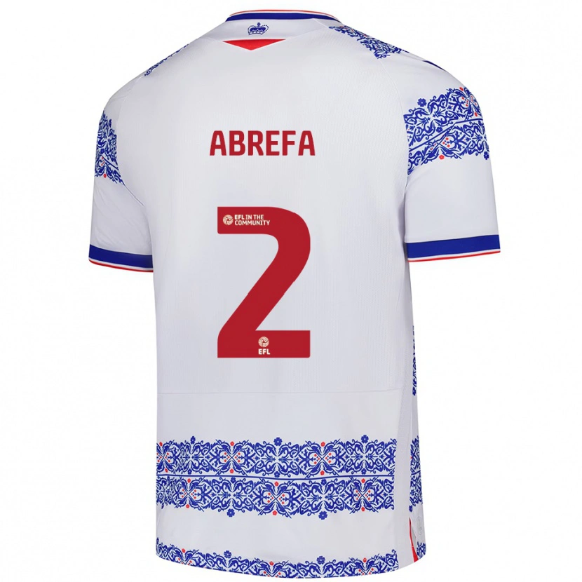 Danxen Niño Camiseta Kelvin Abrefa #2 Blanco Azul 1ª Equipación 2025/26 La Camisa México
