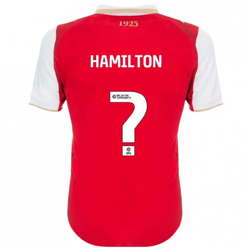 Danxen Niño Camiseta Bailey Hamilton #0 Rojo Blanco 1ª Equipación 2025/26 La Camisa México