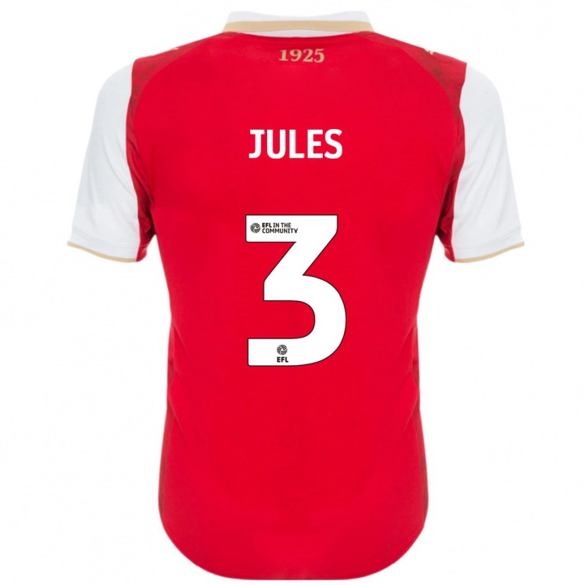 Danxen Niño Camiseta Zak Jules #3 Rojo Blanco 1ª Equipación 2025/26 La Camisa México