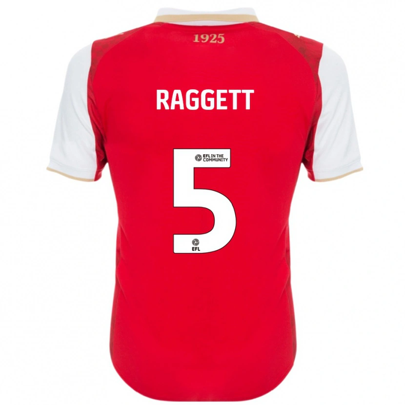 Danxen Niño Camiseta Sean Raggett #5 Rojo Blanco 1ª Equipación 2025/26 La Camisa México