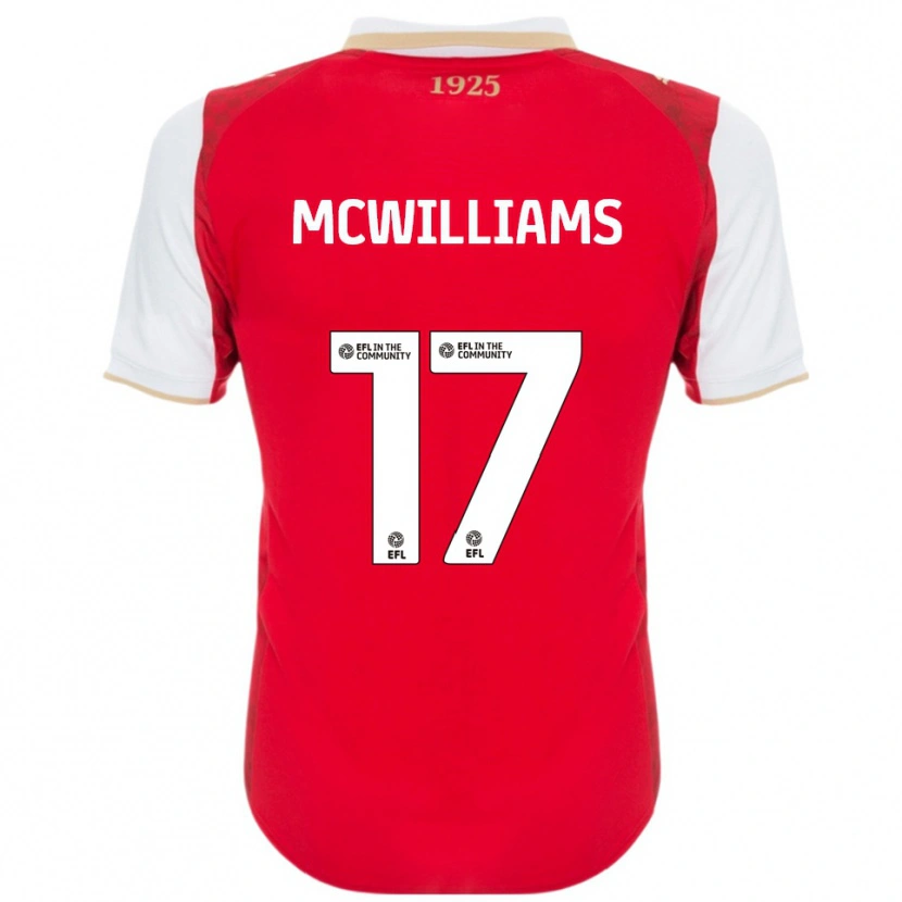 Danxen Niño Camiseta Shaun Mcwilliams #17 Rojo Blanco 1ª Equipación 2025/26 La Camisa México