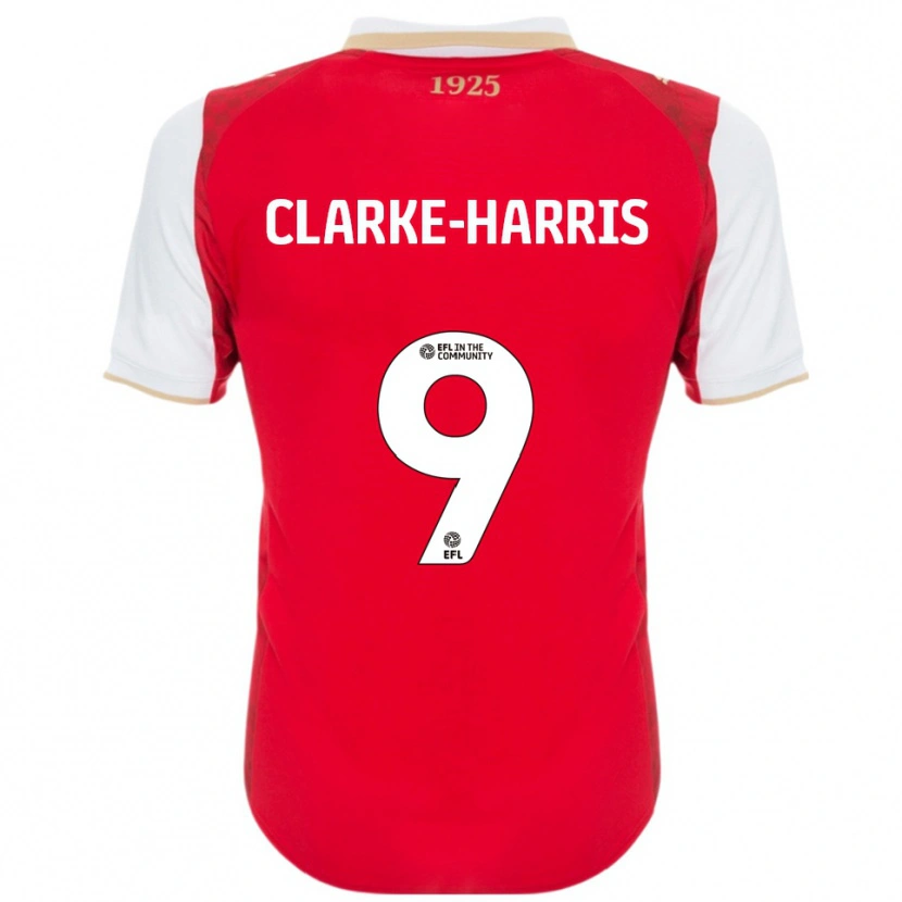 Danxen Niño Camiseta Jonson Clarke-Harris #9 Rojo Blanco 1ª Equipación 2025/26 La Camisa México