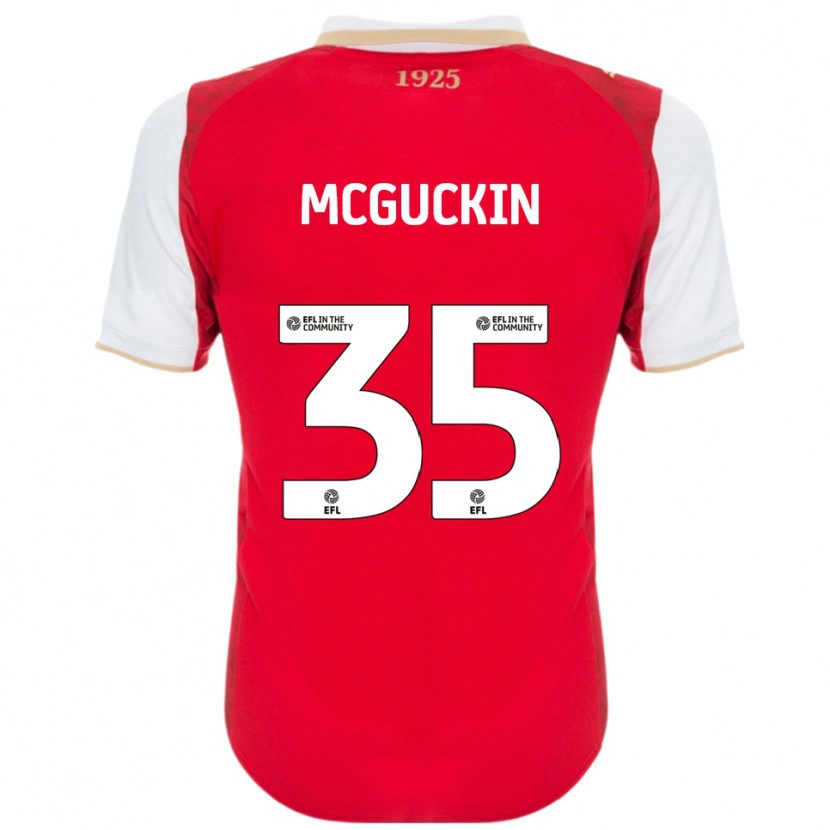 Danxen Niño Camiseta Ciaran Mcguckin #35 Rojo Blanco 1ª Equipación 2025/26 La Camisa México