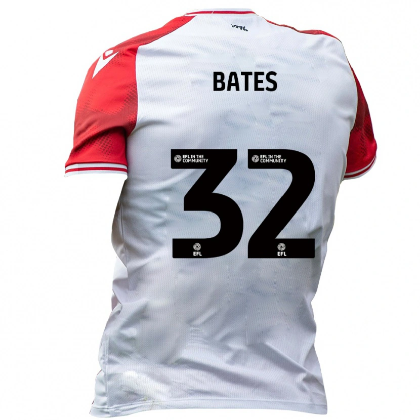 Danxen Niño Camiseta Ellis Bates #32 Blanco Rojo 1ª Equipación 2025/26 La Camisa México