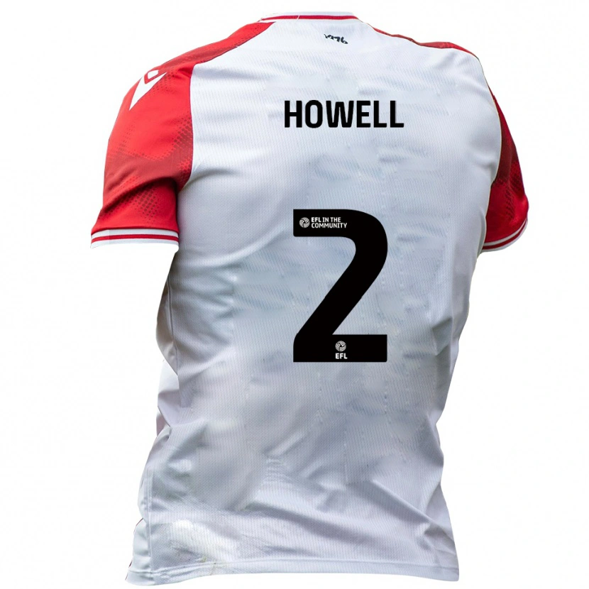 Danxen Niño Camiseta Zack Howell #2 Blanco Rojo 1ª Equipación 2025/26 La Camisa México