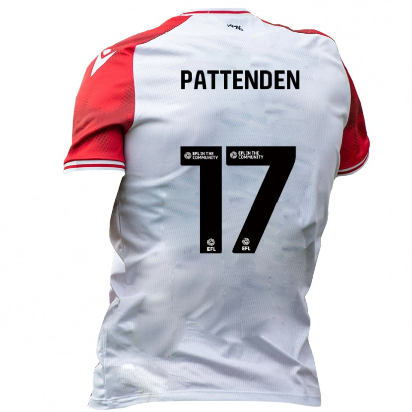 Danxen Niño Camiseta Jasper Pattenden #17 Blanco Rojo 1ª Equipación 2025/26 La Camisa México